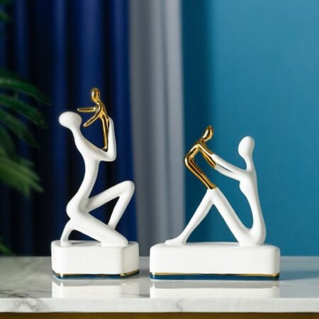 Modern luxury Ceramic parent-child characters-Baby on Hand and Baby on Leg-2 pc set